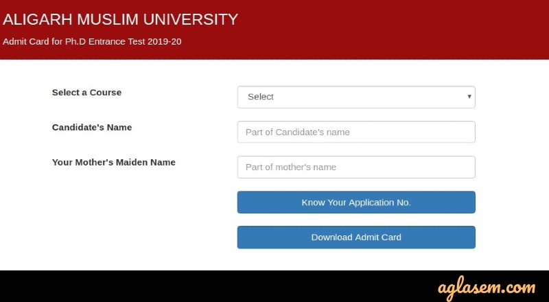AMU 2021 Admit Card