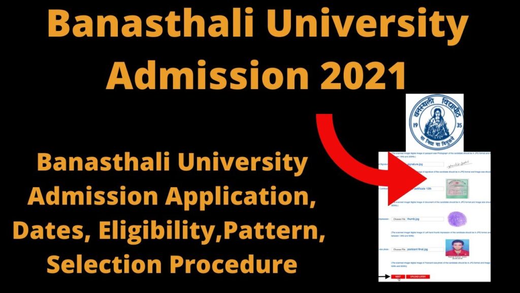 Banasthali University Admission 2021 Dates