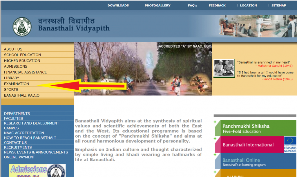  Banasthali University 2021 Results 